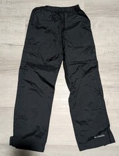 Columbia Kids Trail Adventure Waterproof Rain Pants Boys Size M Black