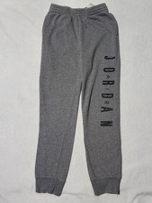 Jordan Boys Gray Jogger Activewear Pants L 12-13 YRS Fleece Elastic Waist