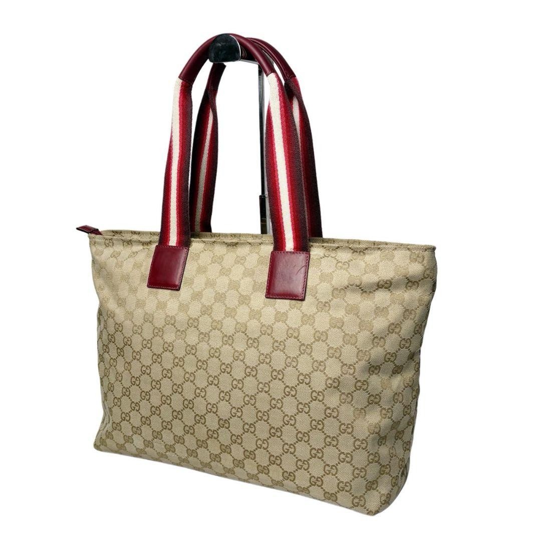 Gucci Sherry Line Black Leather Tote Bag 12.6in Preowned SA