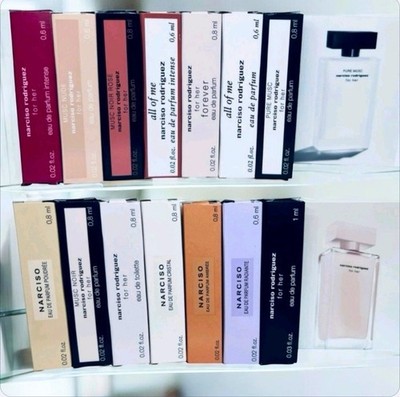 Narciso Rodriguez Perfume Collection For Women Sample Spray 14pc Set