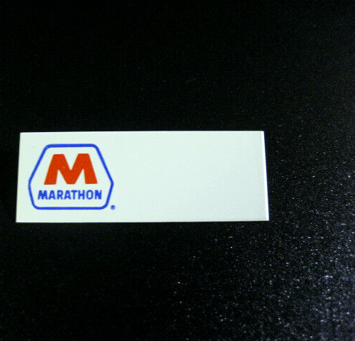 MARATHON * GAS STATION  *  OIL COMPANY Employee Uniform Name Badge!