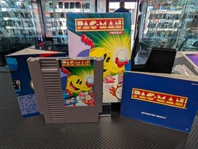 Pac-Man Nintendo NES PAL UKV Complete Box Manual Poster Dust Sleeve CIB