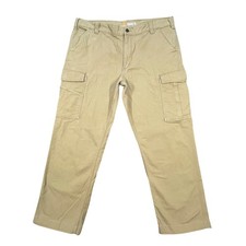 Carhartt Tan Relaxed Fit Canvas Cargo Work Pants Mens Size 40x30