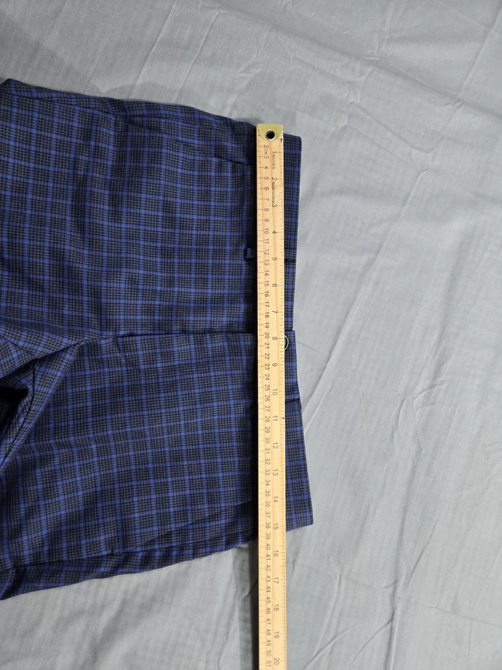 Paul Smith Pantalones Para Hombres 28x26 Azul Pata de Gallo Cuadros Calce Ajustado Pantalones Vestido Foto 3 de 4