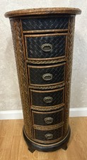 VTG 5 Drawer Woven Ratten Chest RARE BEAUTY (no intl shipping on this item) 33”