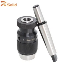 1-16mm Taper Arbor MT2/MT3-B18+Keyless Precision Self Tighten Lathe Drill Chuck