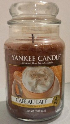 Yankee Candle Large Jar CAFE AU LAIT  22OZ New Food Spice 110 - 150 Burn Hrs