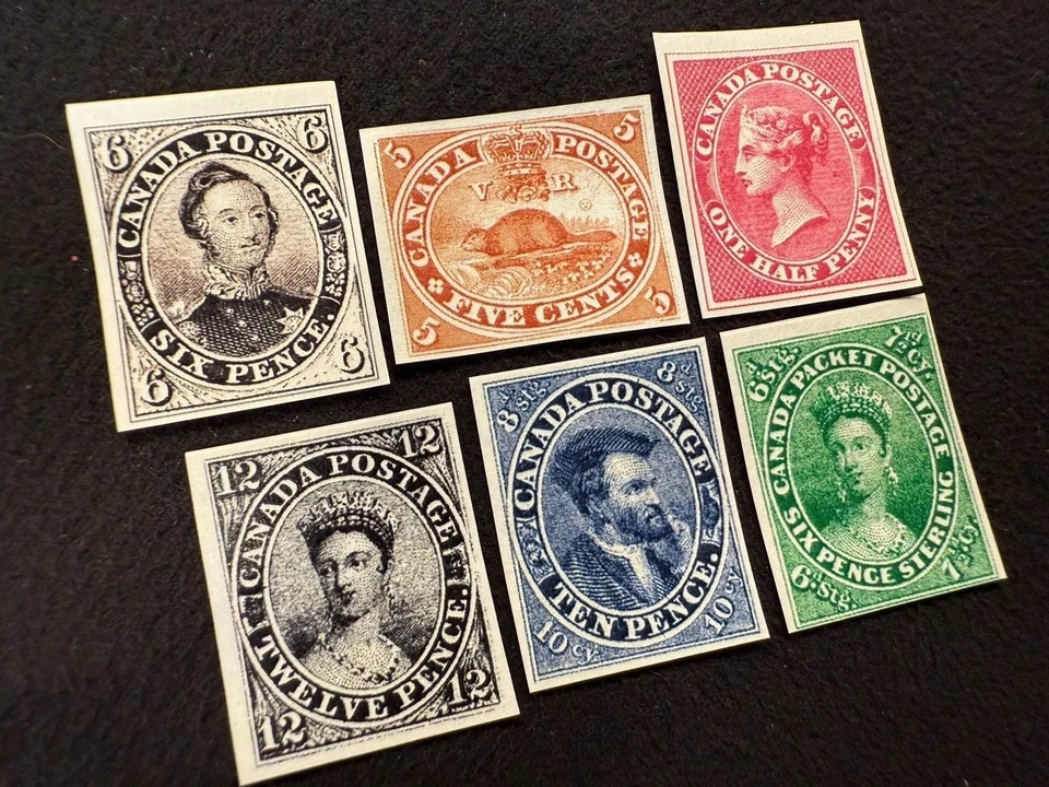 CANADA 1851 First Issue Set MNH Modern Reproduction Stamp sv