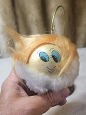 De Carlini Vintage Christmas Holiday Tree Glass Ornament Gold Boy Or Girl Italy