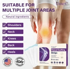 Umex Natural Soothing Strips, 8ct, Joint, Muscle Relief, Shoulder Foot Leg Pain