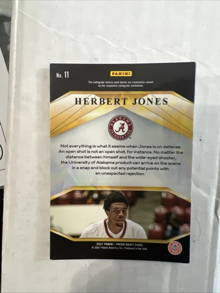 2021-22 Prizm Draft Picks HERBERT JONES Brilliance Rookie RC #11 - Image 3 of 3