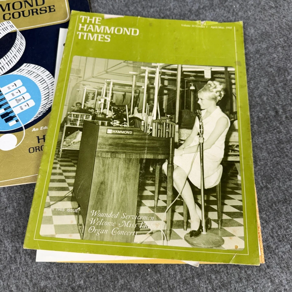Vintage 1960s Hammond Organ Course Lesson Books Lot With Box Manuals Set - Image 3 of 4
