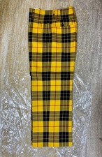 USED EXCELLENT CONDITION COMME DES GARCONS WOOL PANTS IN YELLOW CHECK VERYGOOD