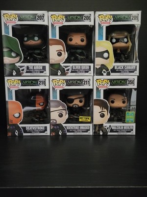 Funko Pop! Television - Arrow Lot of 6 (Black Canary, Deathstroke, Malcolm)