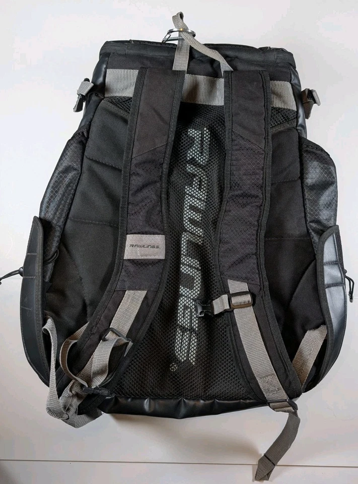 Rawlings Gold Series Backpack Baseball Softball Equipment Bag Black/Gray - Image 2 of 4