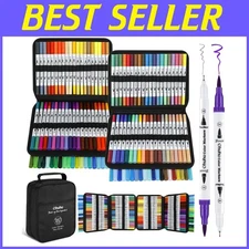 Water-based Dual Tip Coloring Pens - 160 Colors