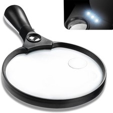 Large Magnifying Glass with Light - Coin Magnifier                    Light...