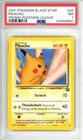 PIKACHU 2001 POKEMON BLACK STAR PROMO-POKEMON LEAGUE PSA 7 NM #26