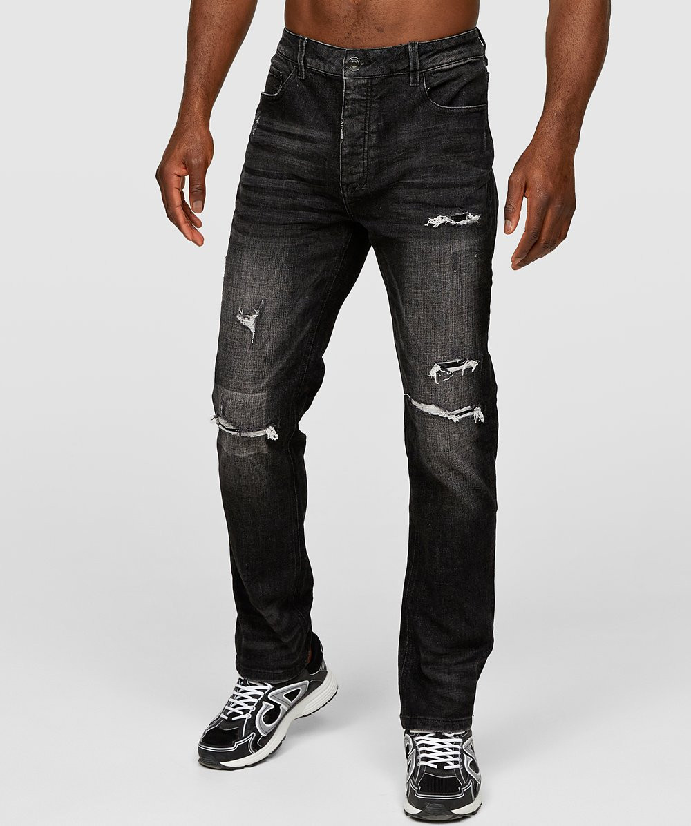 Alessandro Zavetti Pacelli Loose Stacked Fit Denim Jean BLACK