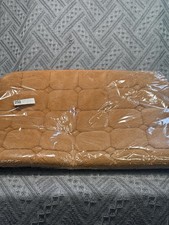 Quilted Floral Bath Mat Rug w/ Non-Slip Backing, Fabric, Machine Wash