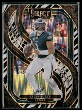 2024 Panini Select Premier Level Jalen Hurts Zebra Prizm Case Hit SSP #165