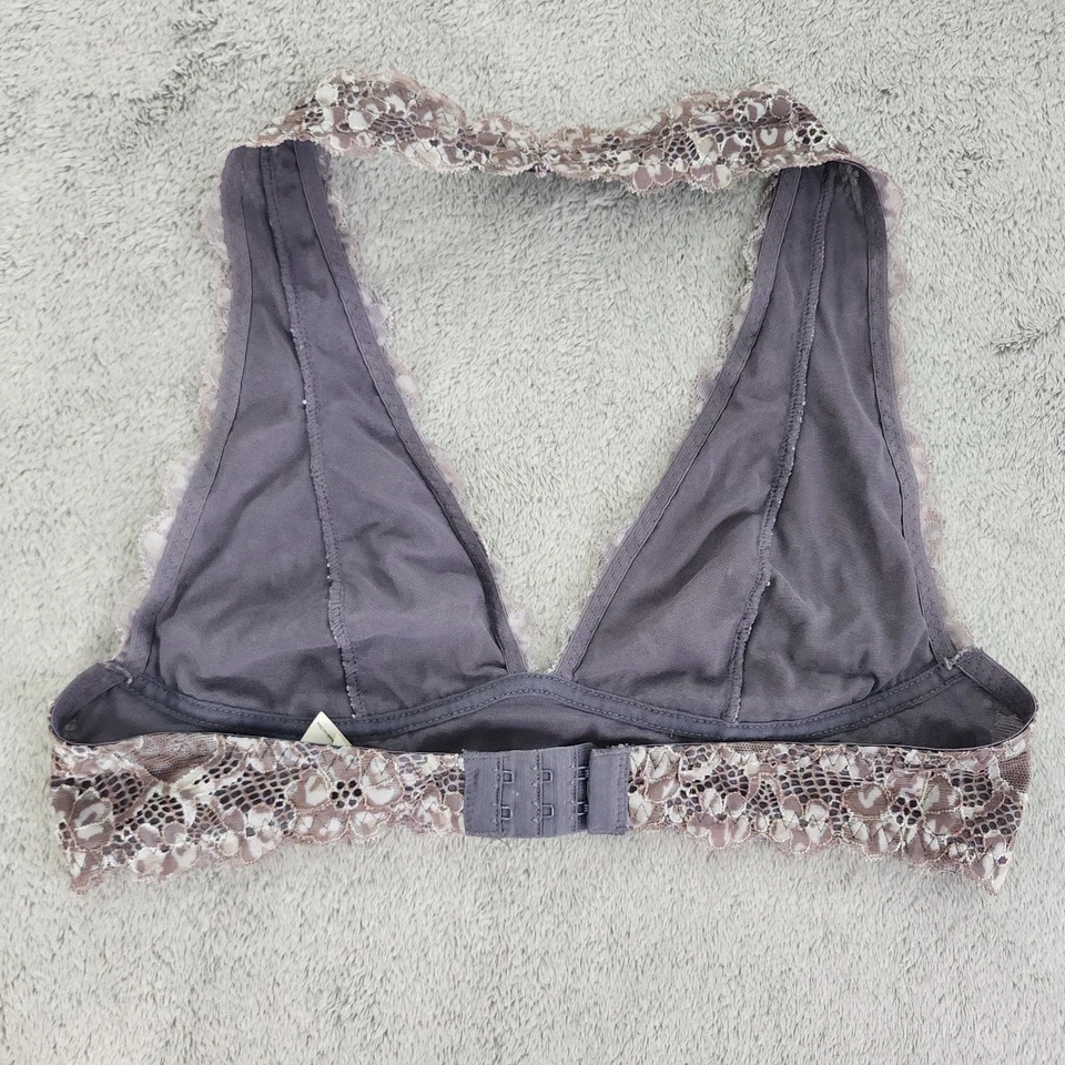 Sujetador Intimately Free People Mujer S Gris Leaopardo Encaje Galón Halter Leopardo Foto 2 de 4