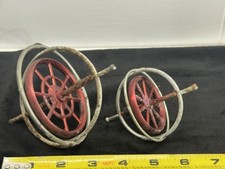 Pair Vintage 1950  s Metal Gyroscope Spinning Top Classic Toy