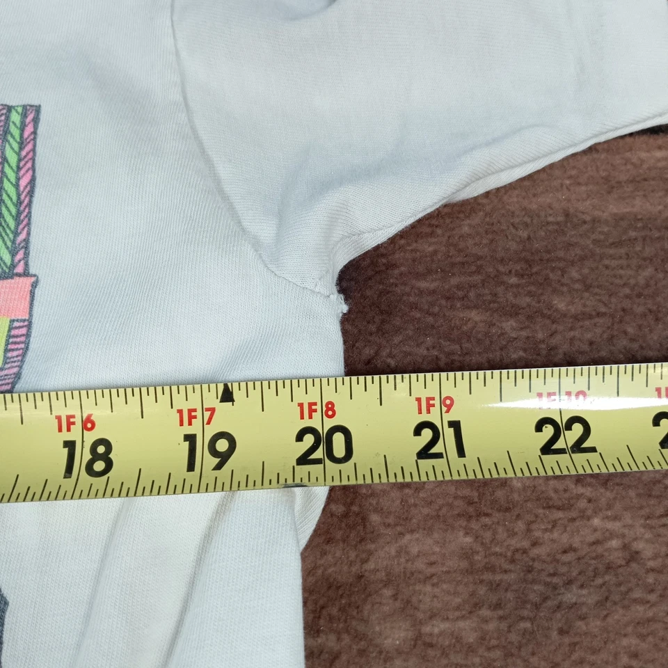 Vintage Ocean Pacific OP Surf Graphic T-Shirt XL White Pocket Tee Double Sided - Image 4 of 4