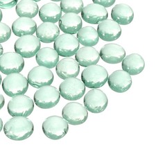 Glass Beads,20pcs Flat Glass Gemstone Green 0.22lbs Glass Marbles