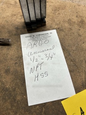 Argo Universal 1/2 -3/4  NPT HSS dies