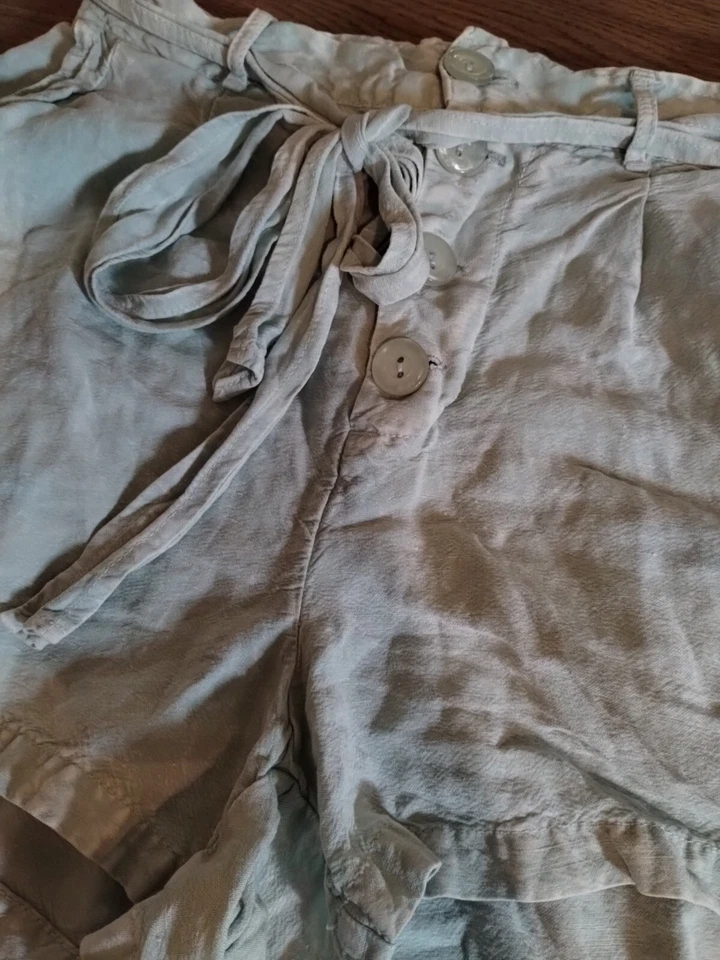 Corbata de playa YFB Young Fabulous mezcla de lino roto verde S pequeña para mujer Foto 2 de 4