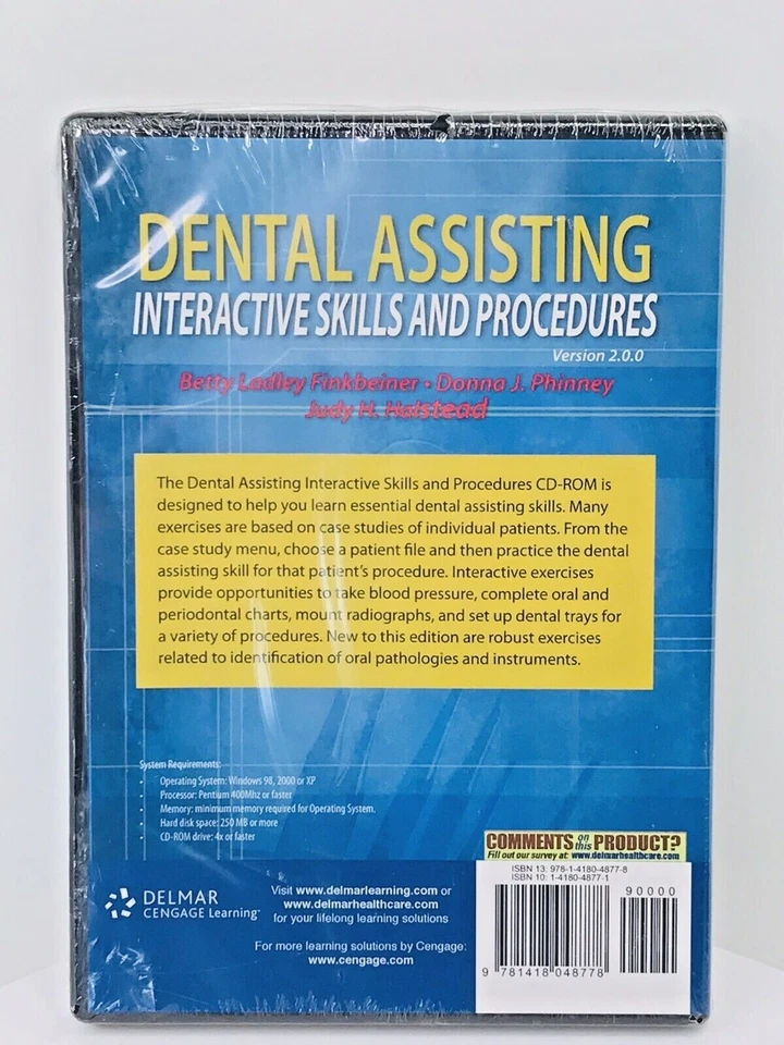 Nuevo CD-ROM Procedimientos de Habilidades Interactivas de Asistencia Dental Ver 2.0 Windows Foto 2 de 2
