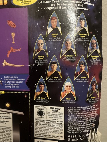 Star Trek Classic Movie Series General Chang Klingon 1995 Playmates New In Box - Picture 17 of 18