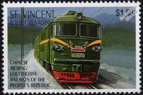 CHINA RAILWAYS Class DF4 Beijing Express Diesel-Electric Train ...