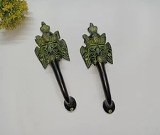 9.5'' Inches Elephant Face Door Handle Brass Lord Ganesha Door Grab Pull AJ157