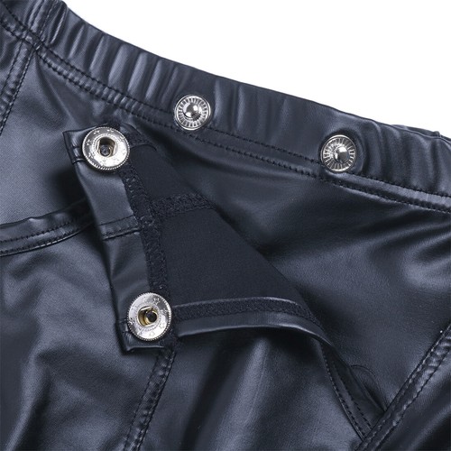 Sexy Herren Boxershorts Unterhose Pants Hipster Kunstleder Wetlook Unterwäsche - Picture 8 of 9