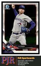 2018 Bowman Chrome #BCP56 T.J. Zeuch Toronto Blue Jays  BUY 4 - 35% OFF
