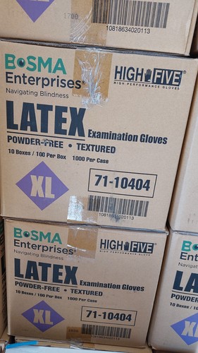 BOSMA Disposable Powder Free Latex gloves Size XL EXTRA LARGE 1000 Gloves -New - Afbeelding 2 van 2