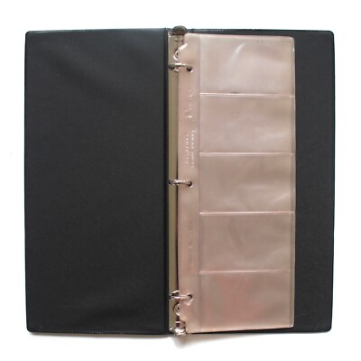 Vintage Blueline Executive Business Card Holder Black Card File Binder  Holds 50 | eBay