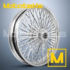 21X3.5 FAT SPOKE WHEEL 52 TWISTED STAINLESS FOR HARLEY TOURING BAGGER FRONT RIM