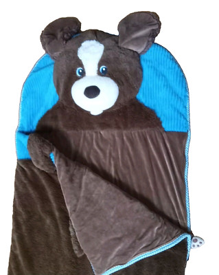 SLEEPING BAG+PILLOW  HugFun Puppy Plush  Soft Nap Zipper Cozy /Sleepsack 66''x28''