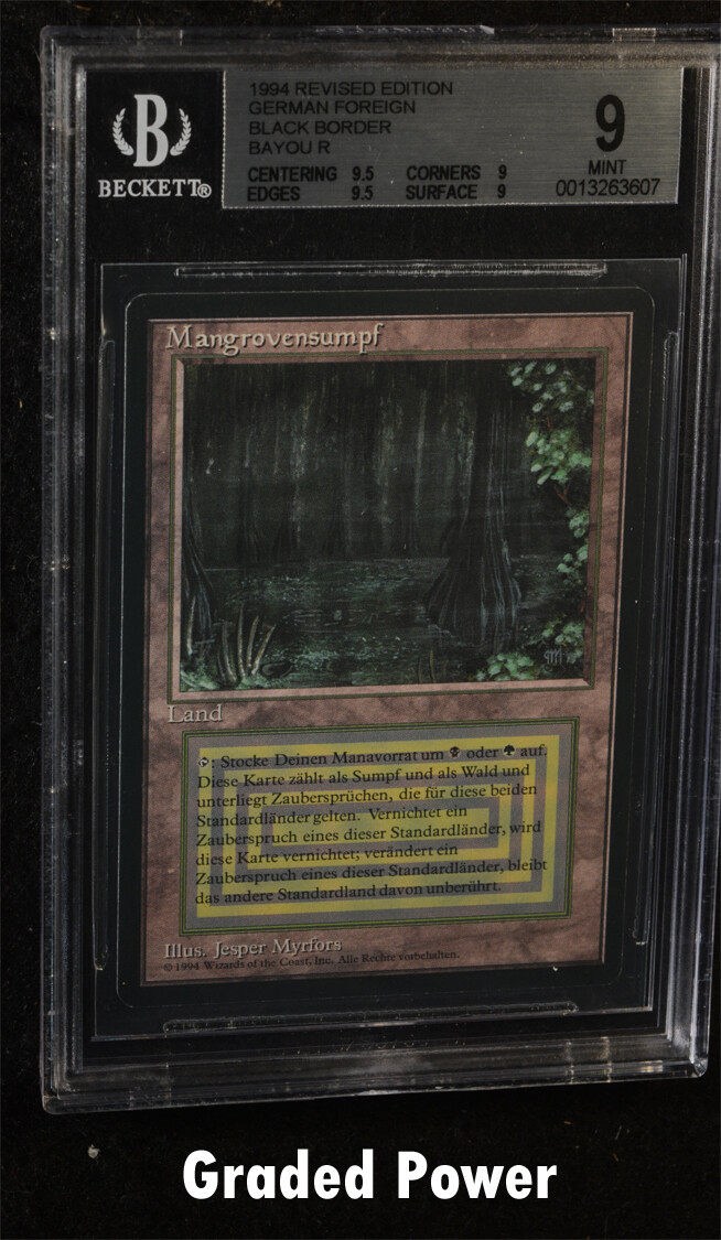 BGS Foreign Revised Black Border Bayou German 9 (3607) Quad ++