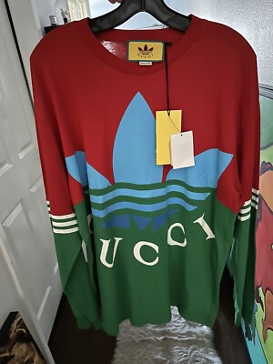 adidas×GUCCI ロングスリーブ Tシャツ L グリーン×レッド s-l400.jpg
