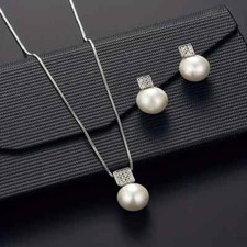 Fashionable Women' Imitation Pearl Necklace And Earring Jewelry Set