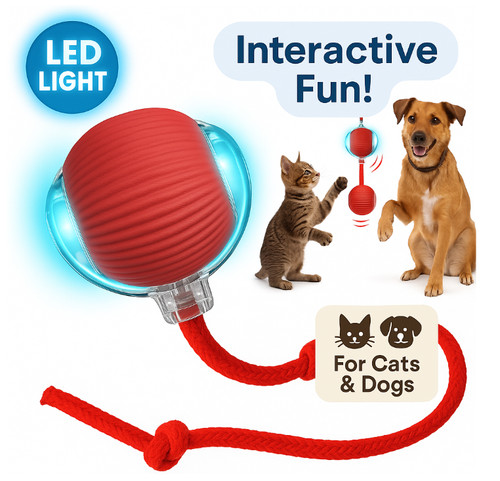 Automatic Rolling Ball Smart Cat Dog Toy Electric Pet Self-moving Kitten Game US - Picture 12 of 14
