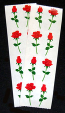 Mrs Grossman Two Vintage 2x6 inch Sticker Sheets Roses