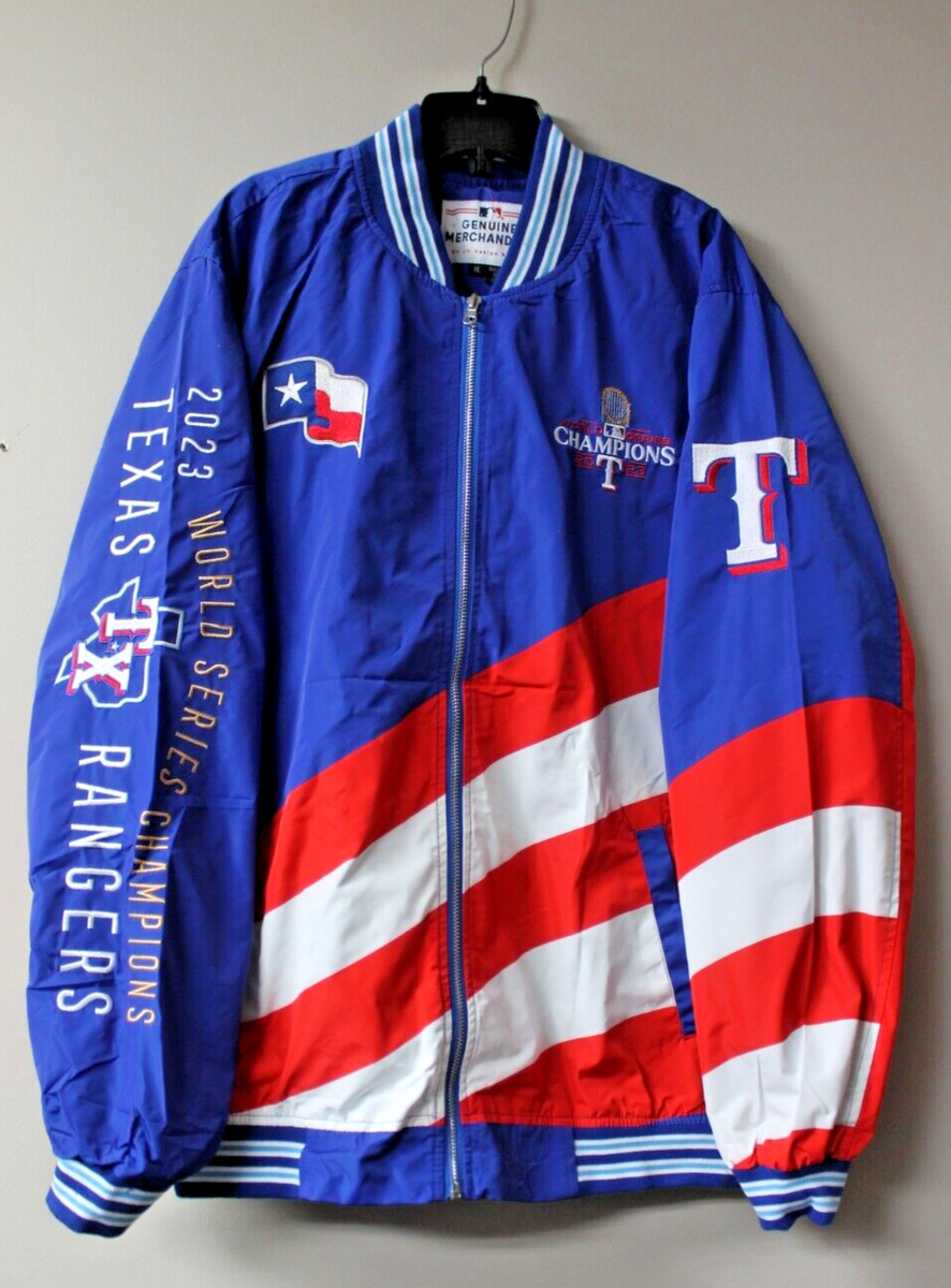 New MLB Texas Rangers 2023 MLB Champions embroidered poly jacket