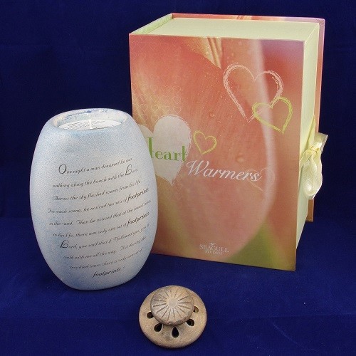 Seagull Studios - Footprints Tea Light Candleholder - Picture 2 of 3