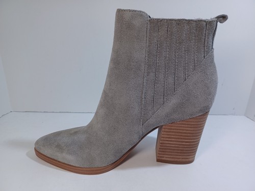 Marc Fisher LTD Alva Women Light Grey Suede Pointed Toe Ankle Booties SZ 7 - Picture 5 of 11