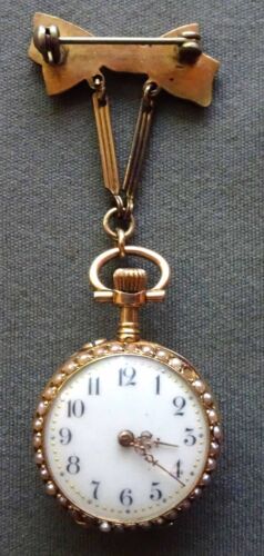 1923-24 Jaeger LeCoultre, 18k Ladies Pendant Pocket Watch